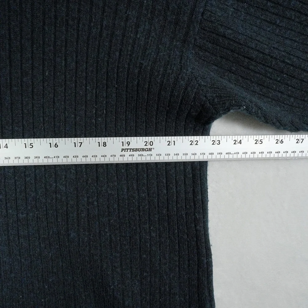 Vtg Y2K Levis Dry Goods Mens 1/4 Zip Ribbed Wool Blend Sweater Large SF CAL‎